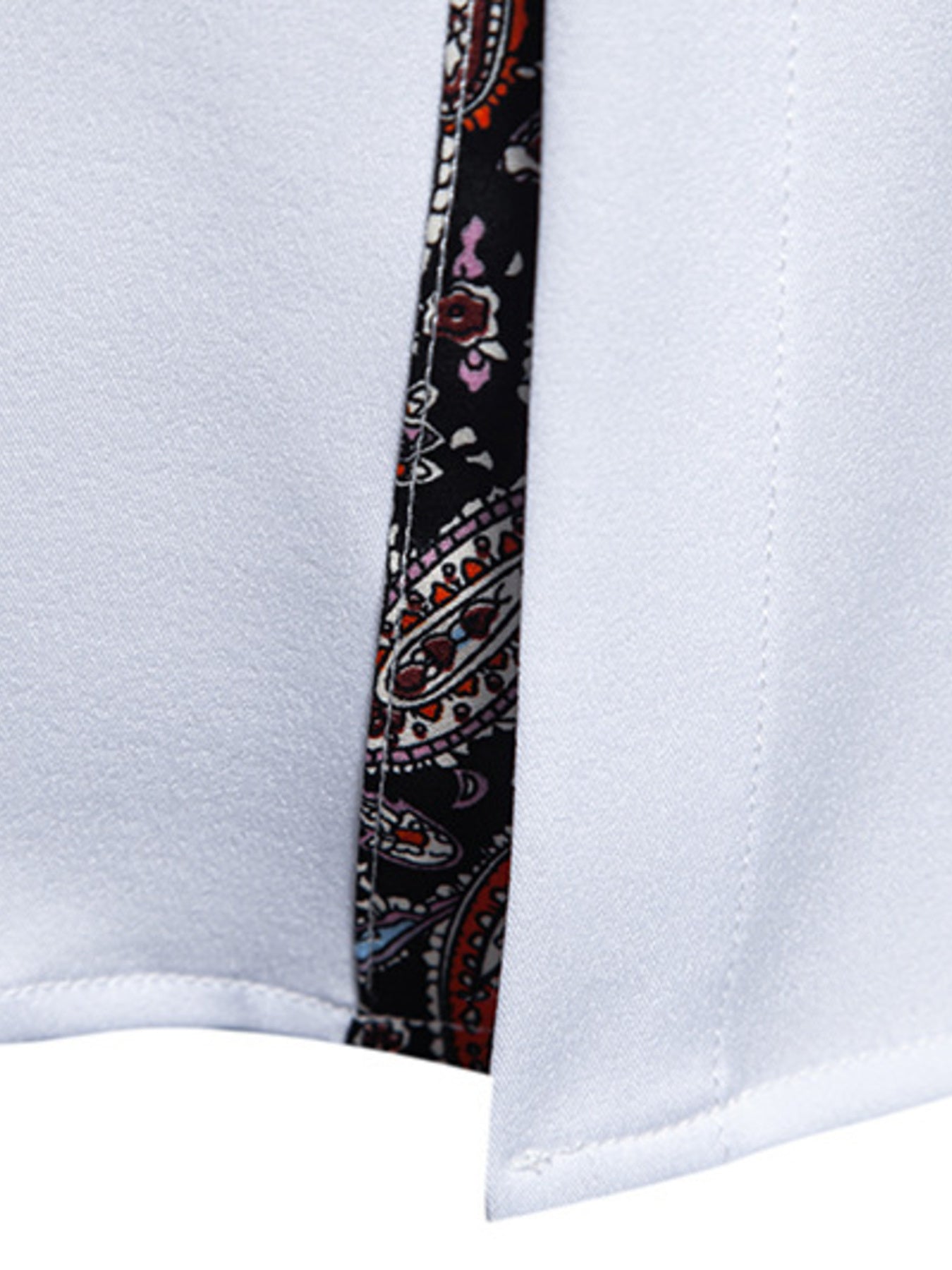 Men's Paisley Trim Short Sleeve Shirt