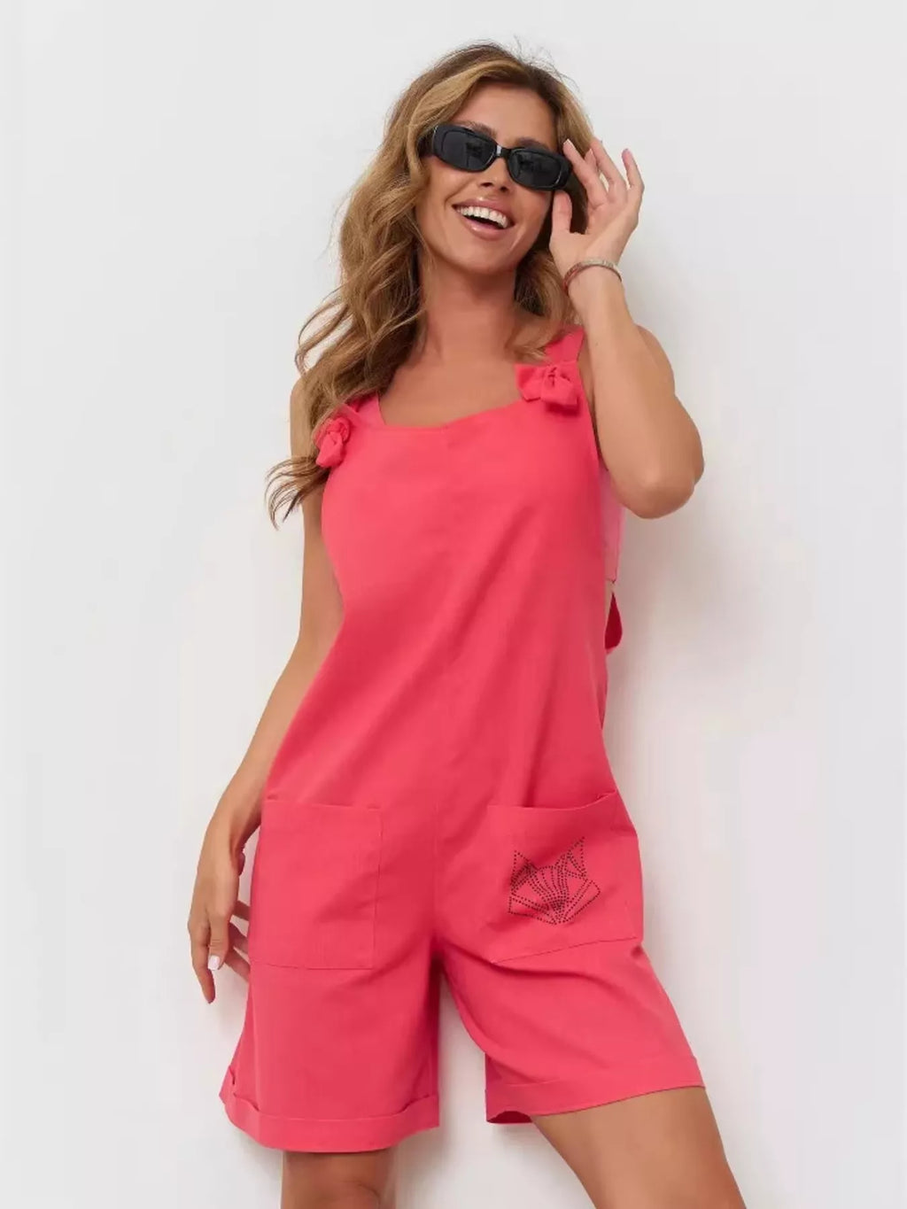 Sleeveless Tie-Strap Romper