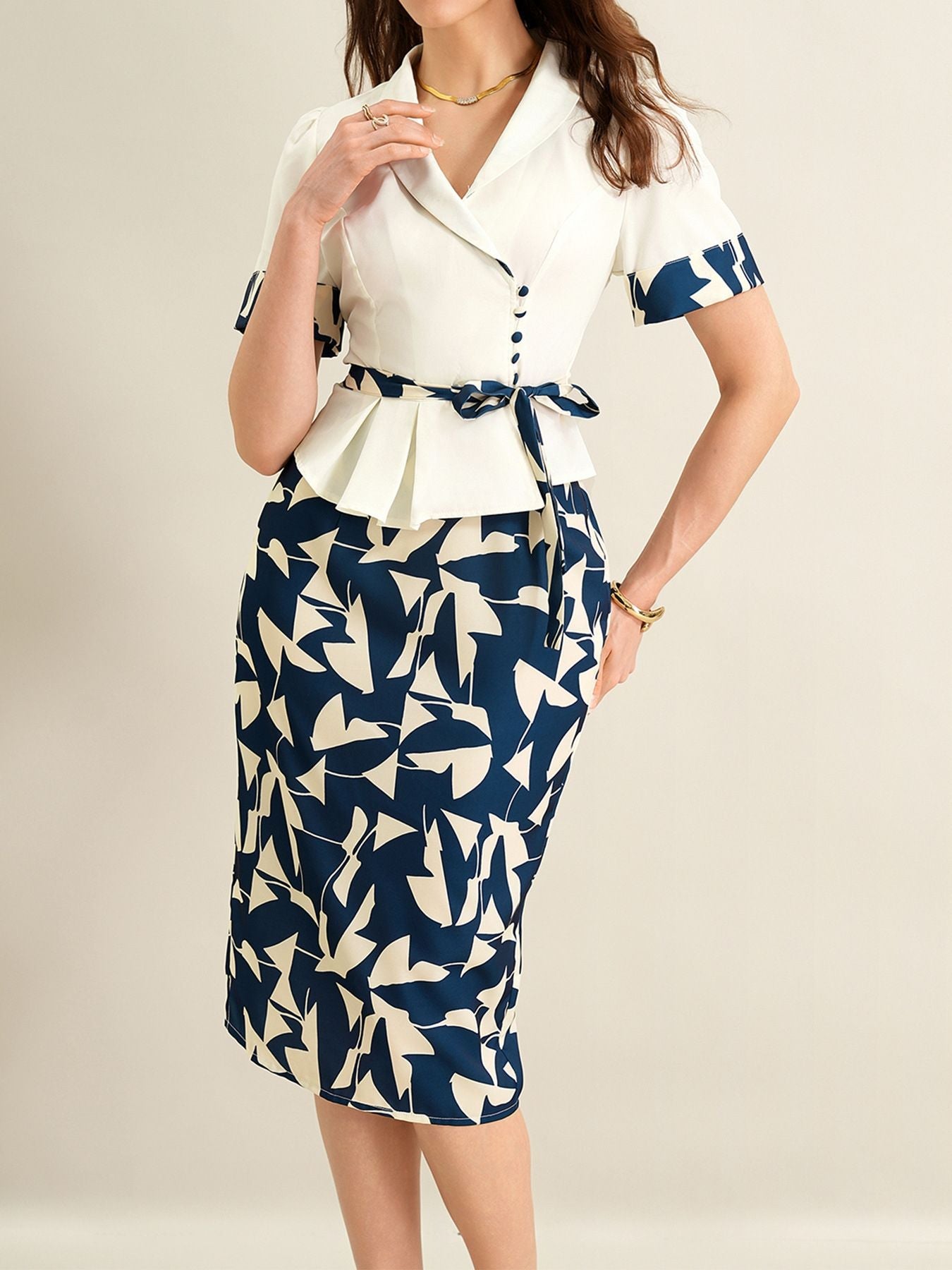Short Sleeve Top and Skirt Set