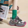 Letter Lace-Up Round Toe Athletic Shoes