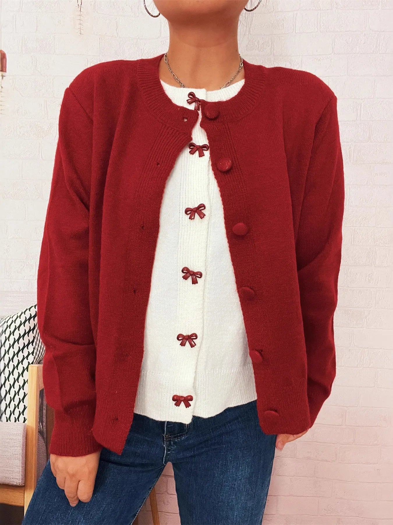 Button-Up Long Sleeve Cardigan
