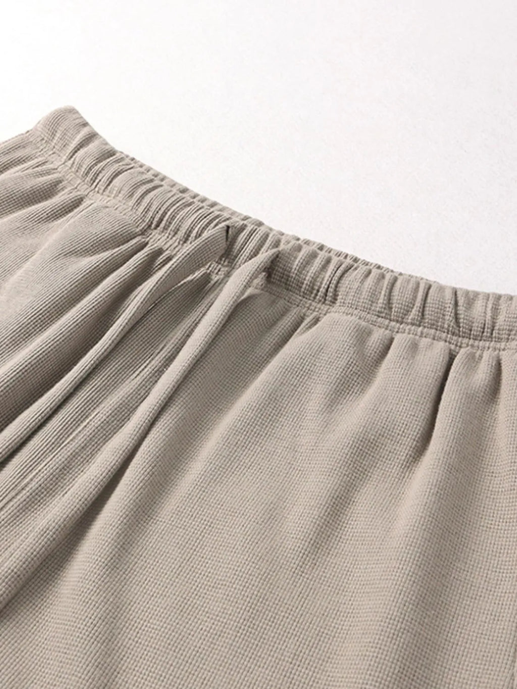 Men's Drawstring Waffle Shorts with Pockets