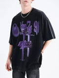 Men's Graphic Round Neck Short Sleeve T-Shirt
