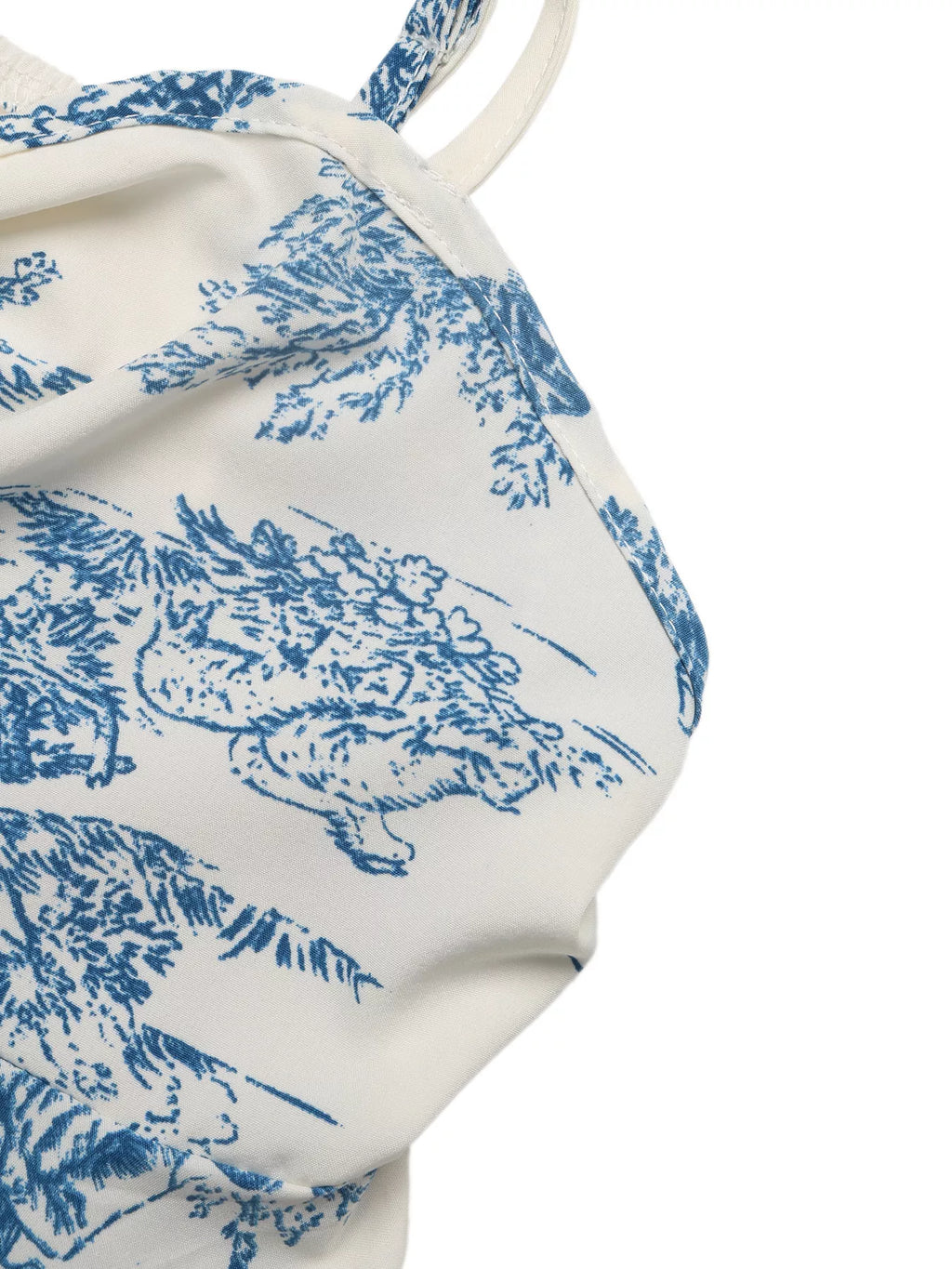 Floral Print Tie Front Ruffle Hem Cami