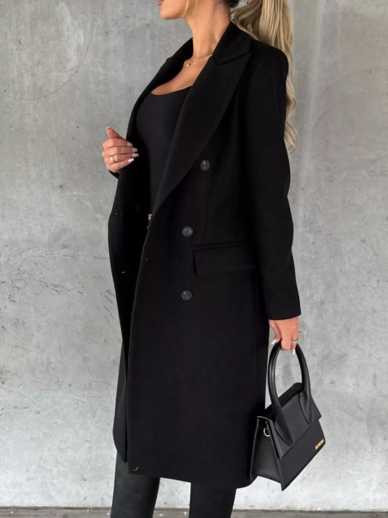 Double-Breasted Longline Coat