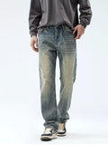 Men's Vintage Wash Loose Fit Jeans