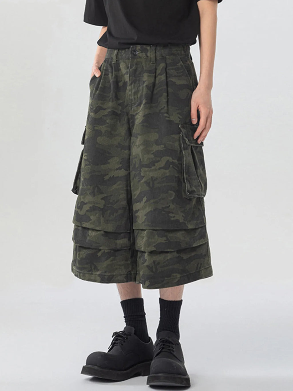 Men's Urban Camo Wide Leg Cargo Pants