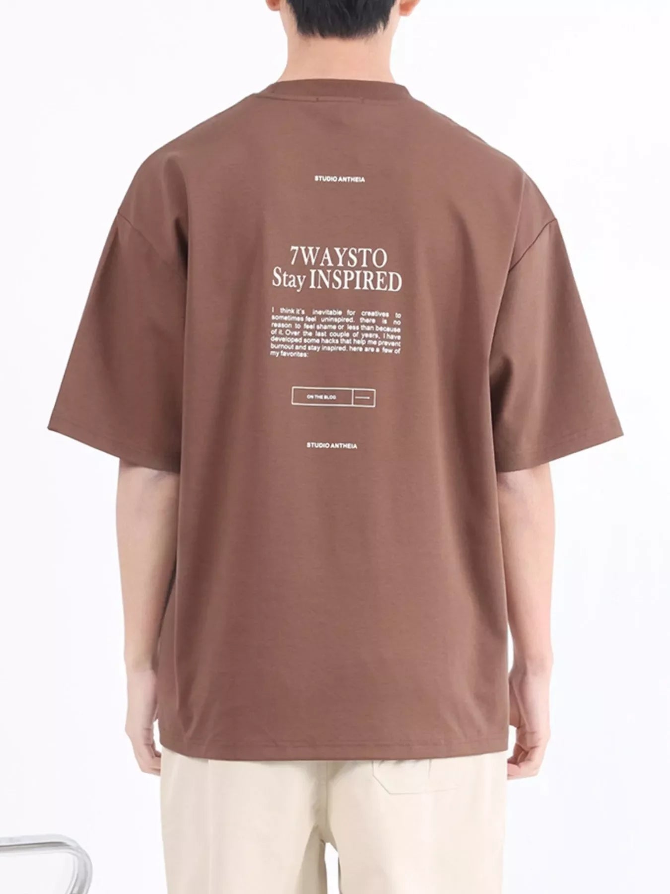 Men's Plus Size Letter Round Neck Oversized T-Shirt