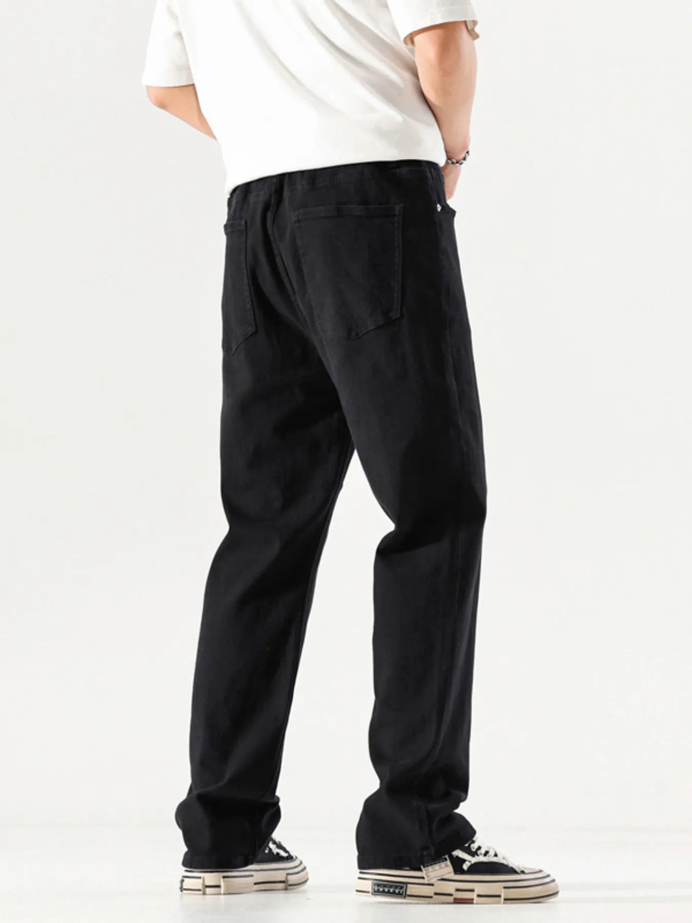 Men's Full Size Wide Leg Jeans with Pockets Plus Size