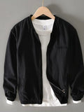 Men's Plus Size Zip Up Long Sleeve Jacket