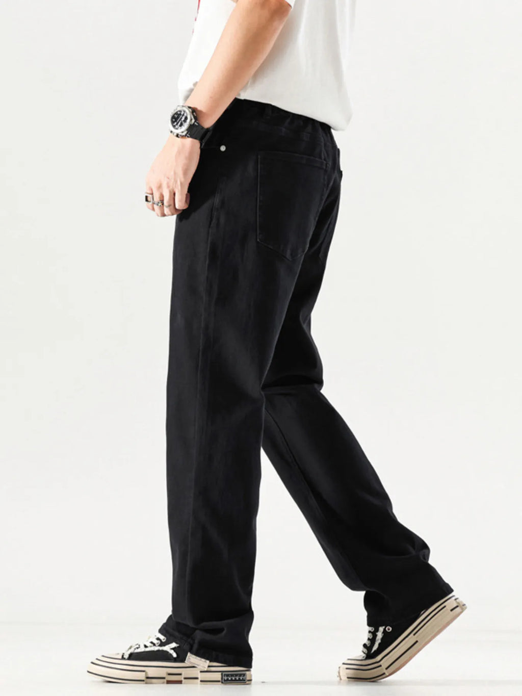 Men's Full Size Wide Leg Jeans with Pockets Plus Size