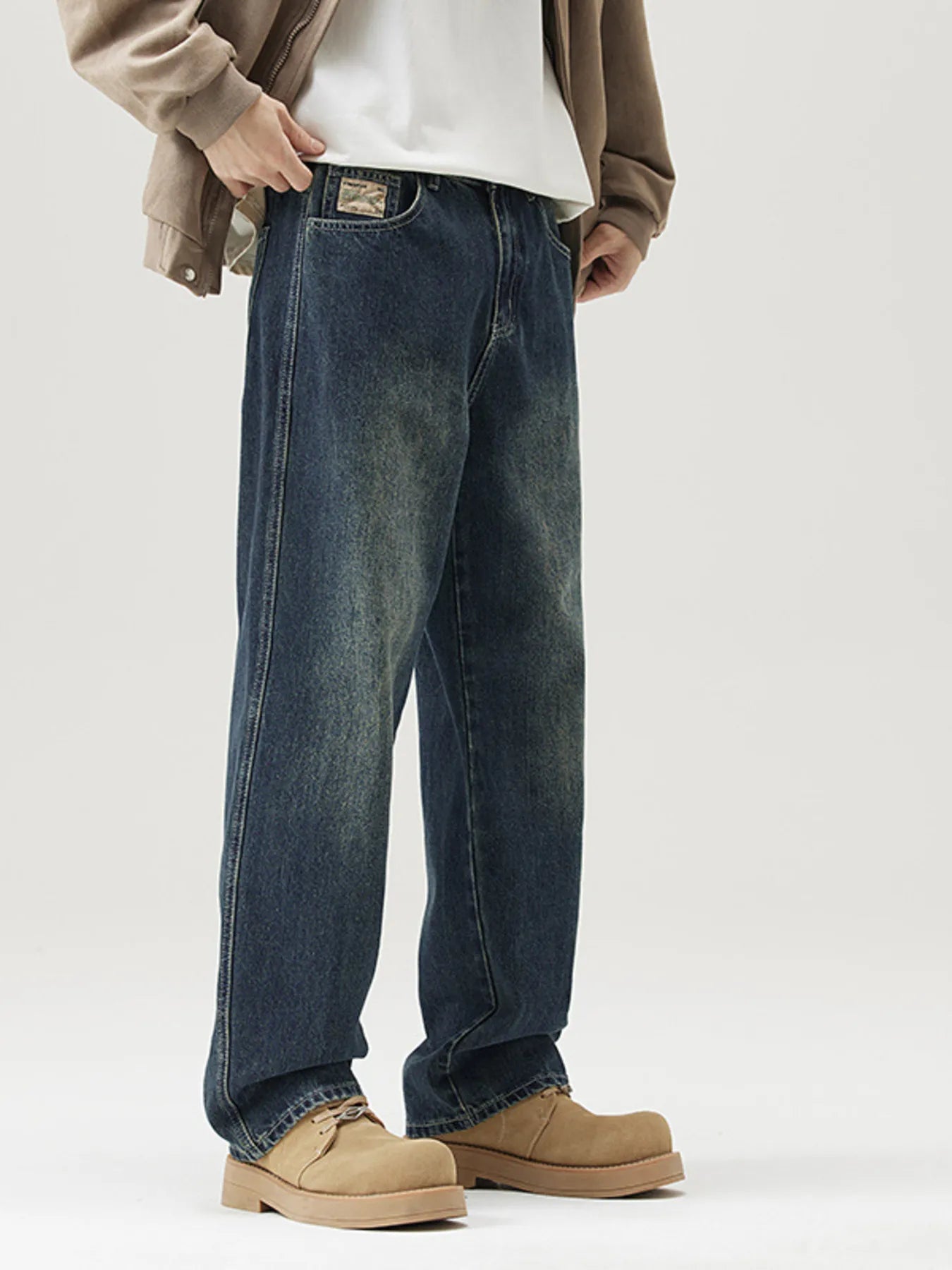 Men's Vintage Wash Relaxed Fit Jeans