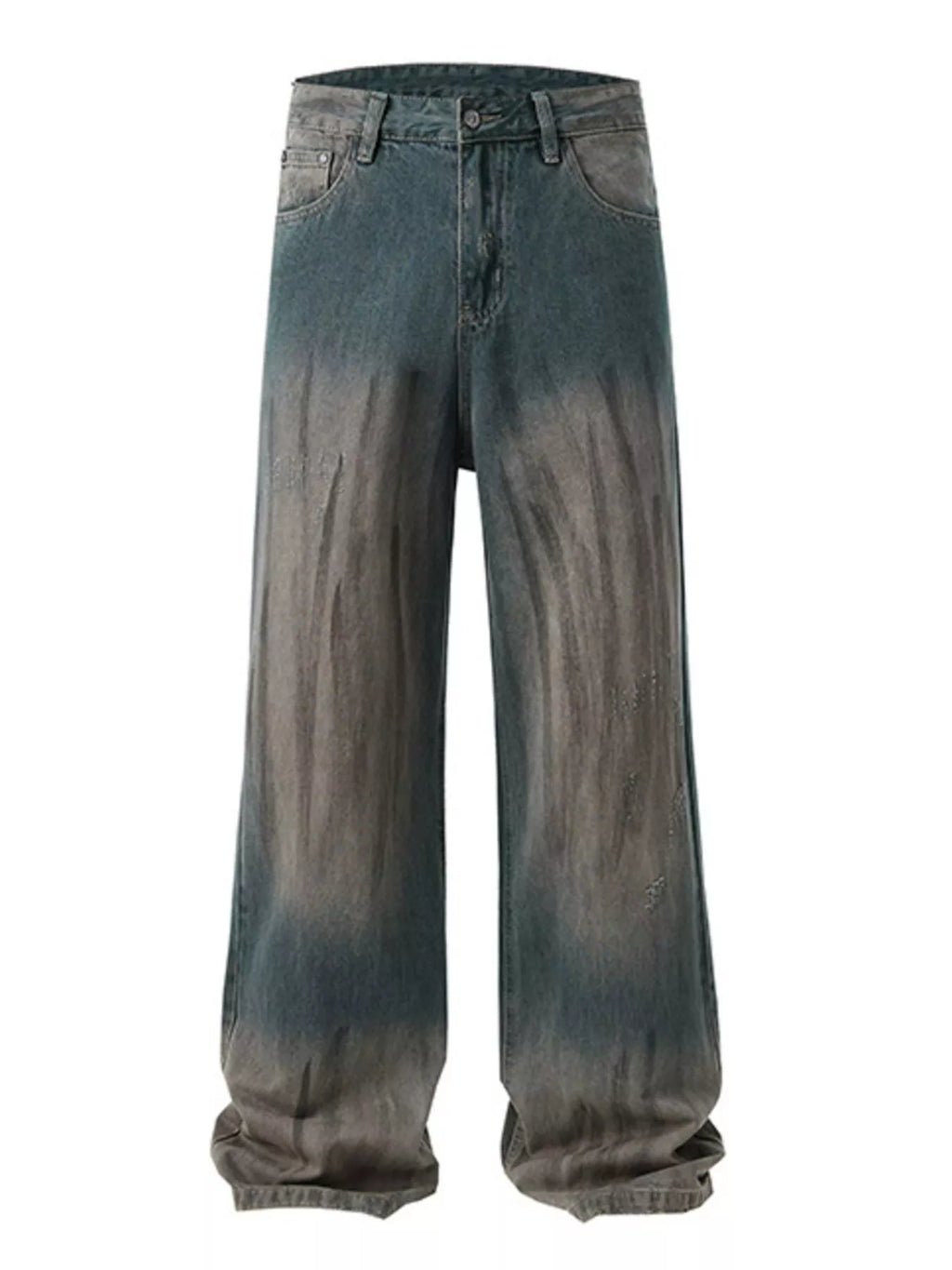 Men's Gradient Wash Wide Leg Jeans