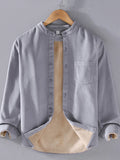 Men's Plus Size Button Up Long Sleeve Shirt
