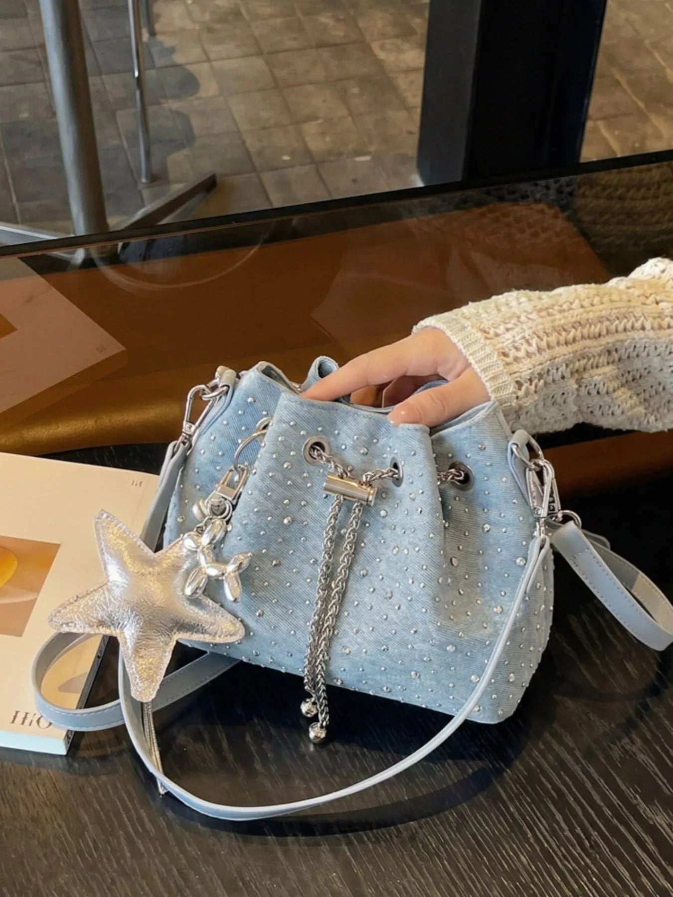 Drawstring Bucket Crossbody Bag