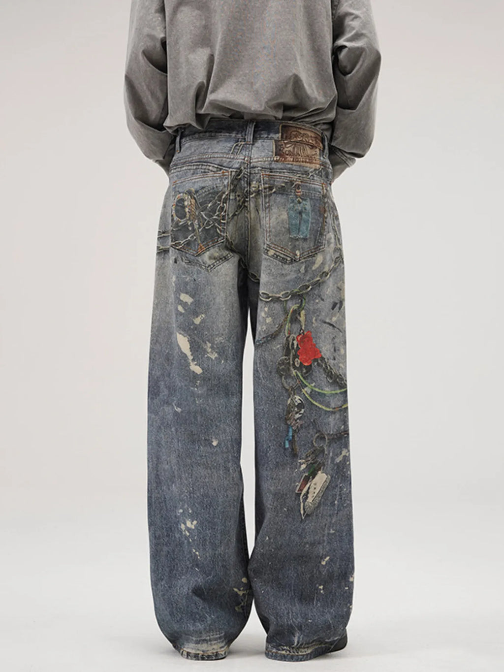 Men's Full Size Wide Leg Jeans Plus Size
