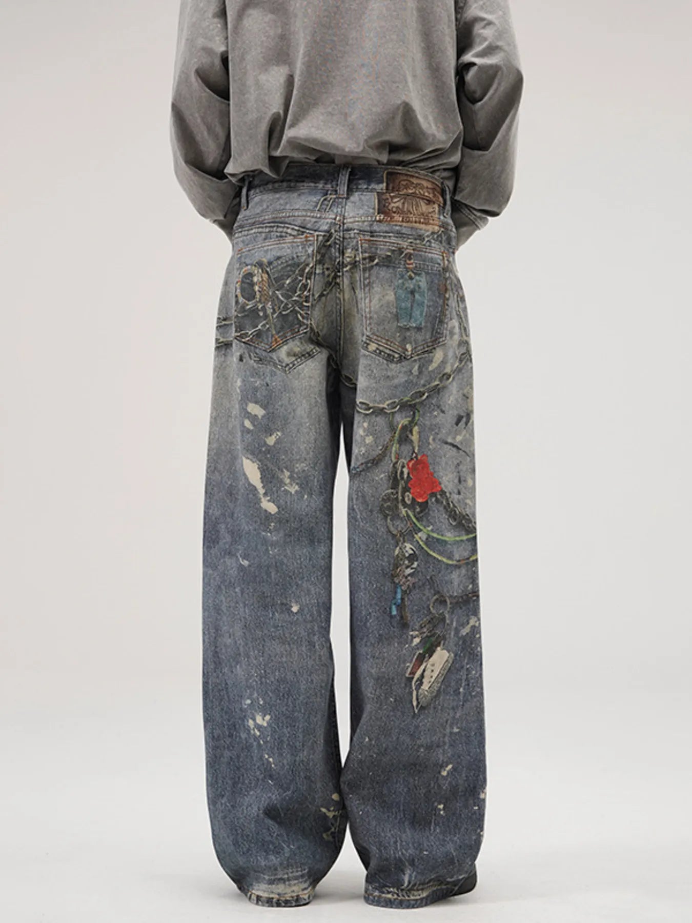 Men's Full Size Wide Leg Jeans Plus Size