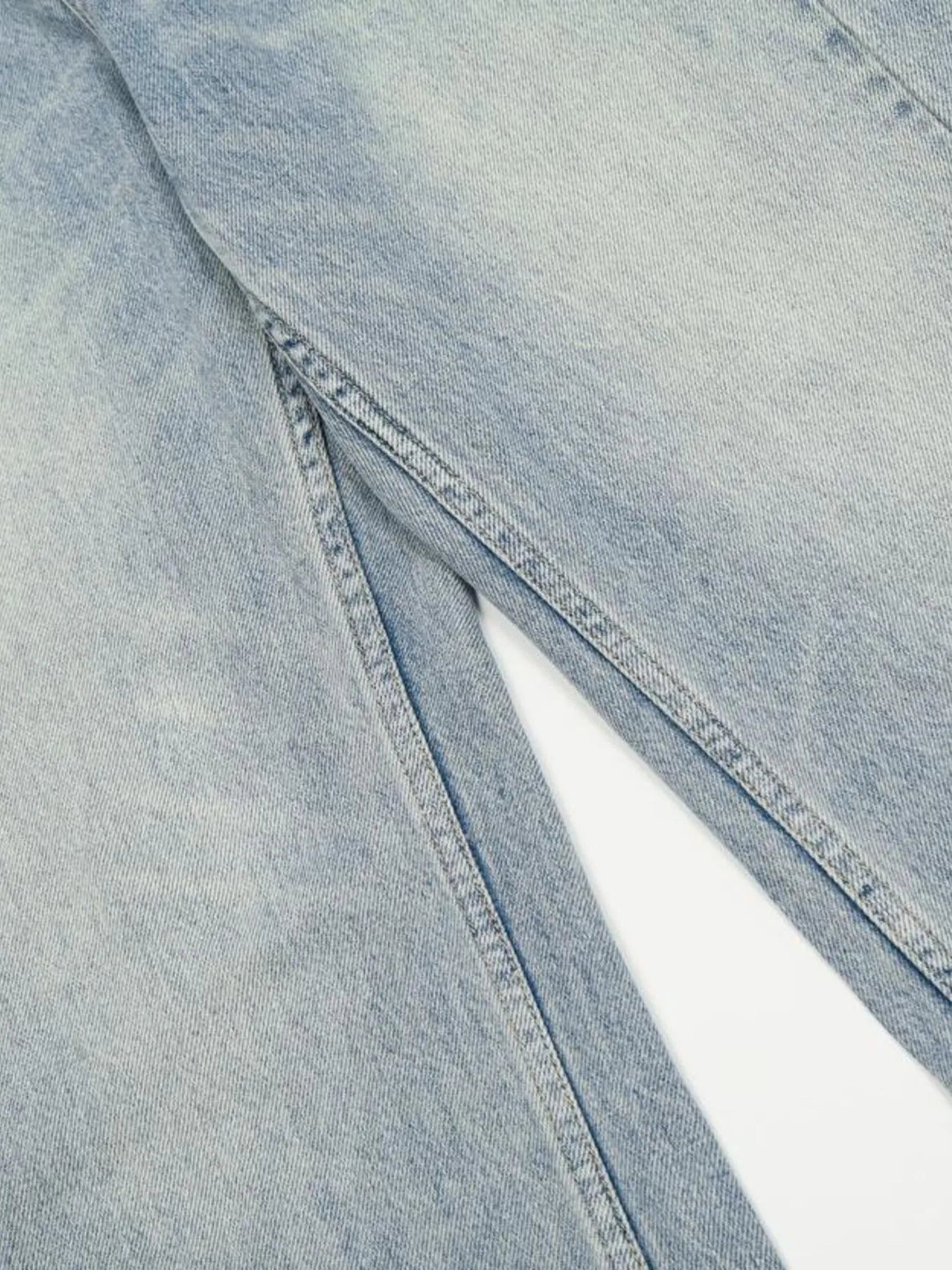 Men's Wash High-Rise Wide Leg Jeans