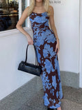 Floral Print Spaghetti Strap Maxi Dress
