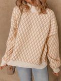 Textured Knit Mock Neck Sweater