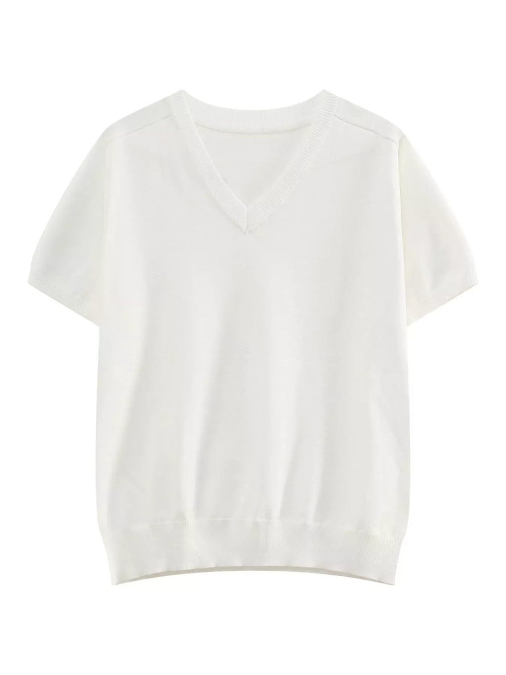 Men's V-Neck Short-Sleeve Knit T-Shirt