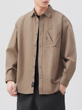 Men's Plus Size Button Up Long Sleeve Shirt