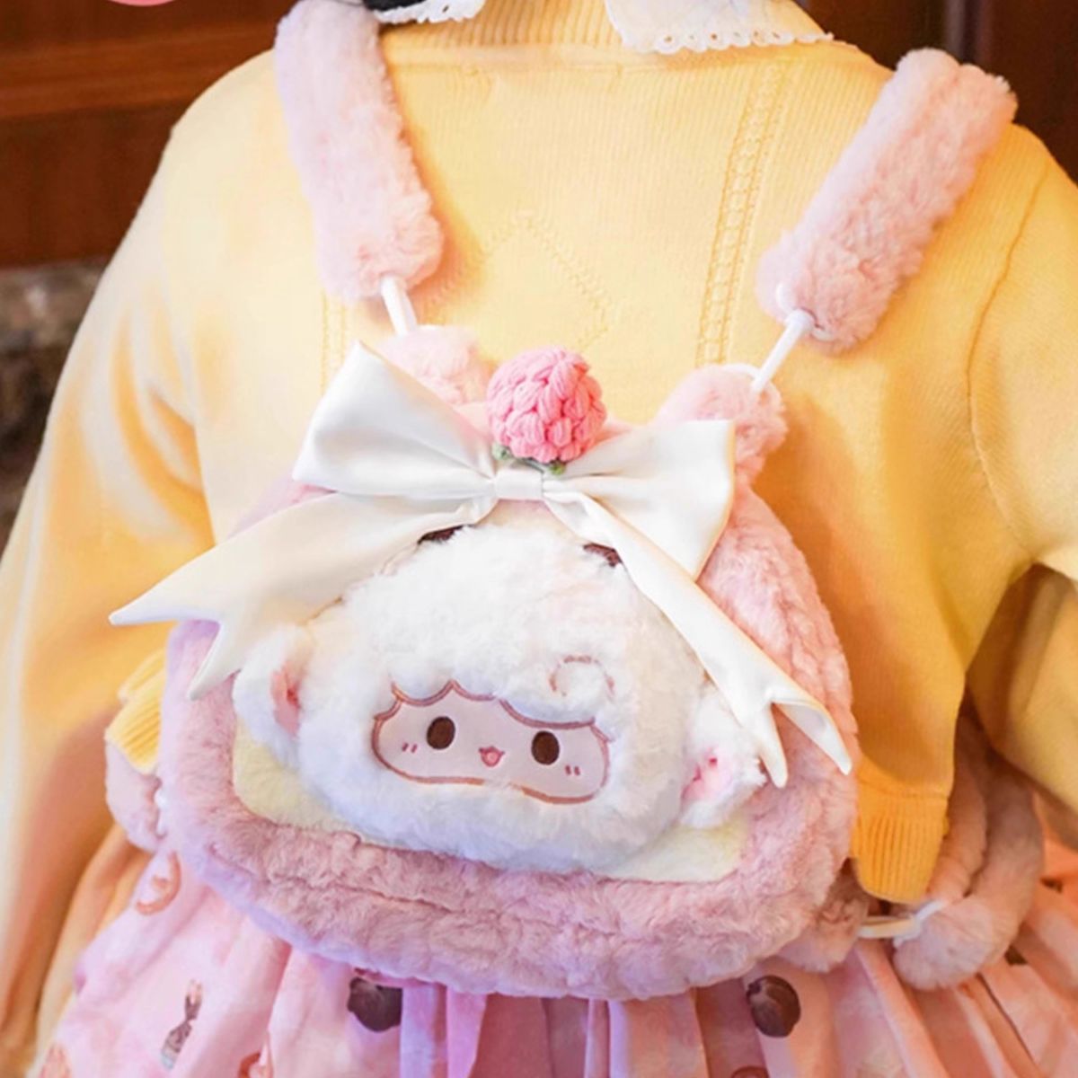 Plush Sheep Backpack Bag