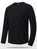 Men's Plus Size Round Neck Raglan Sleeve T-Shirt