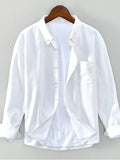 Men's Plus Size Button Up Long Sleeve Shirt