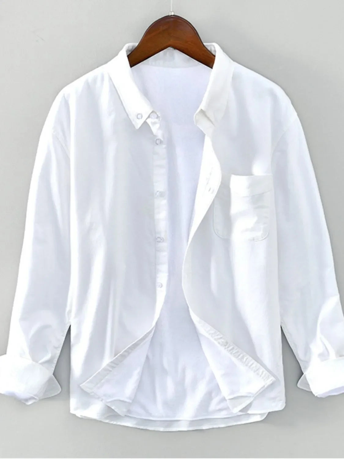 Men's Plus Size Button Up Long Sleeve Shirt