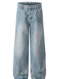 Men's Washed Wide Leg Baggy Jeans