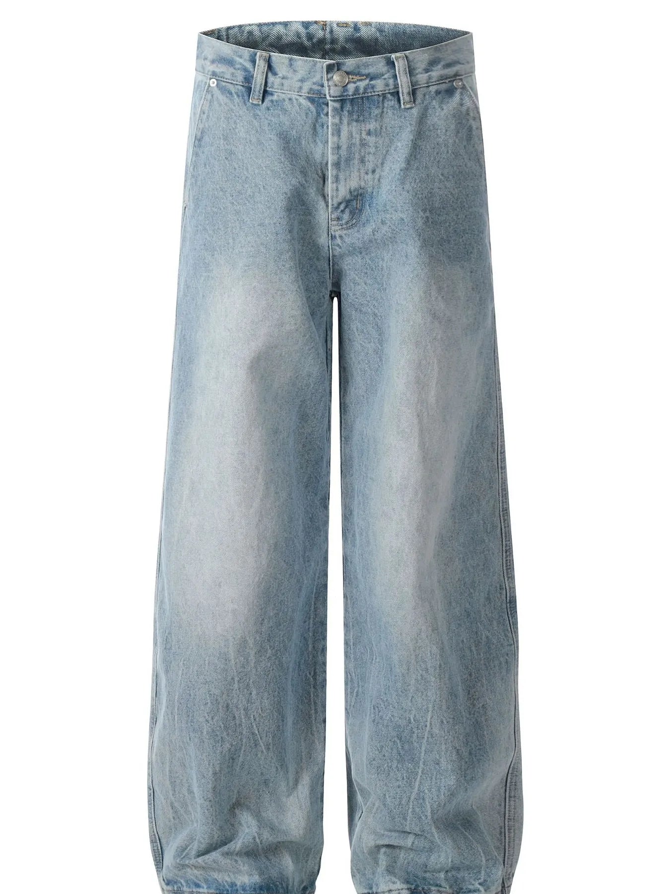 Men's Washed Wide Leg Baggy Jeans