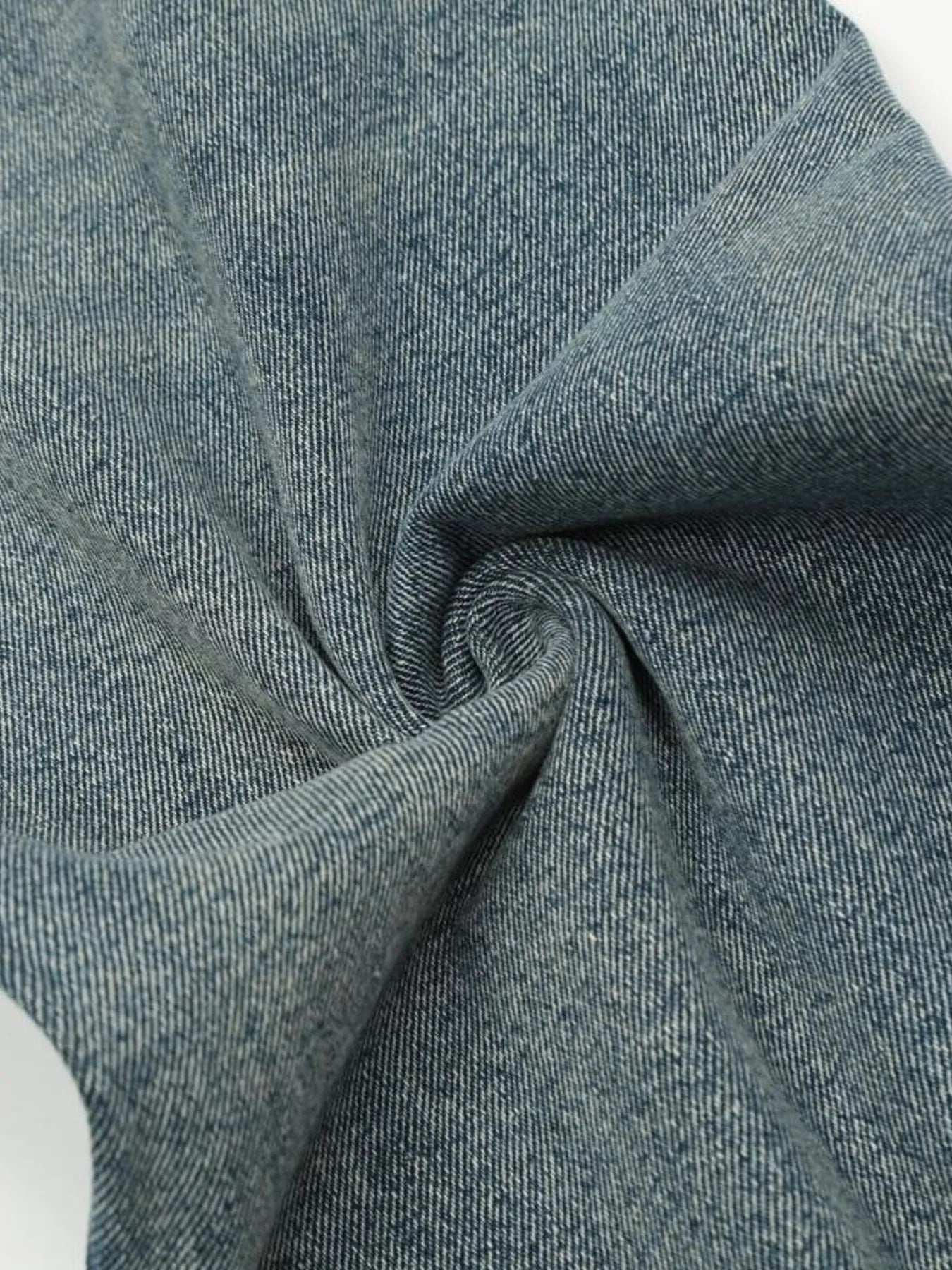 Men's Distressed Wide Leg Vintage Wash Jeans
