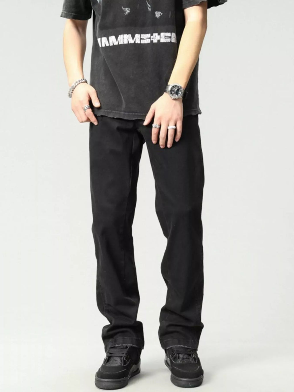 Men's Washed Loose Fit Jeans