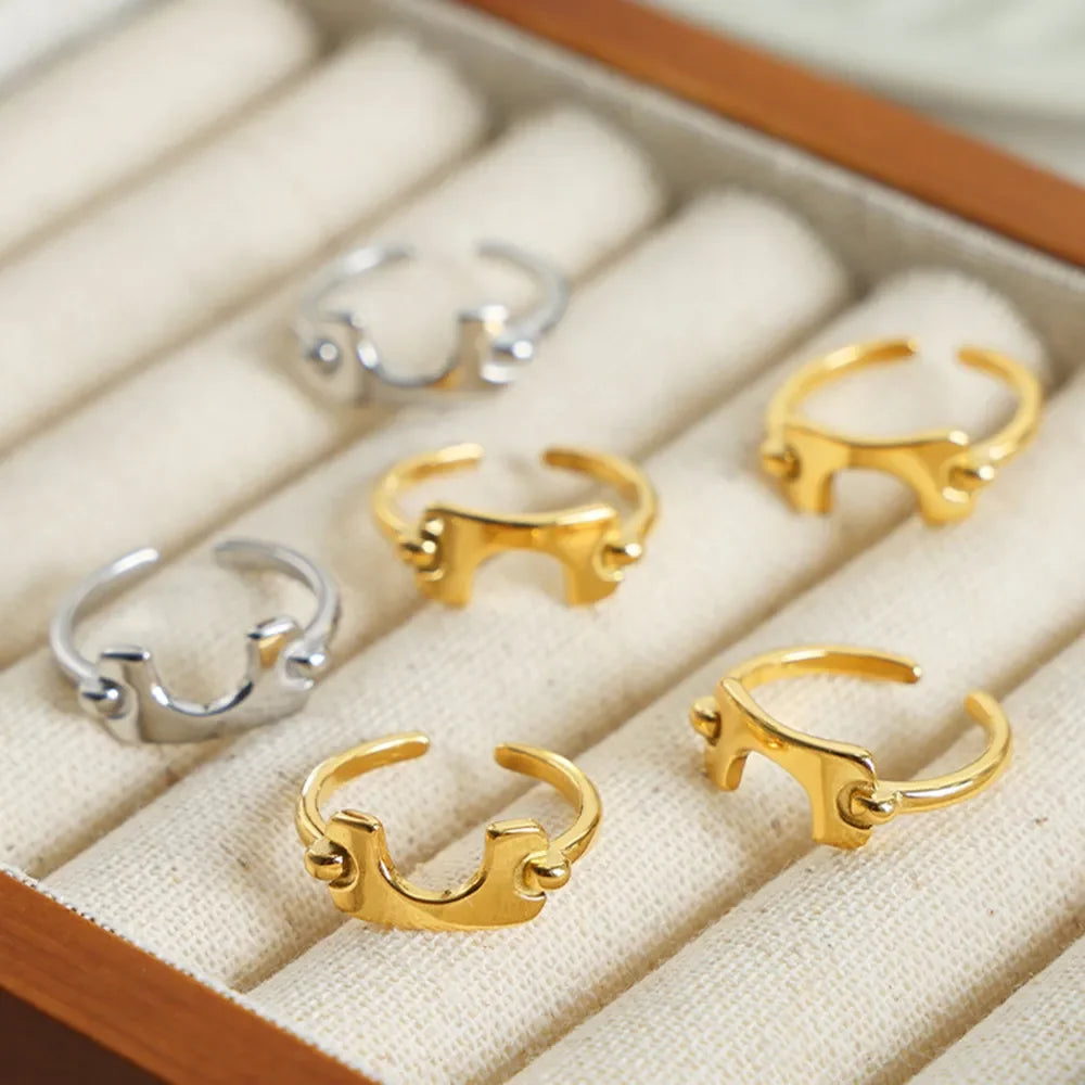 18K Gold-Plated Irregular Open Ring