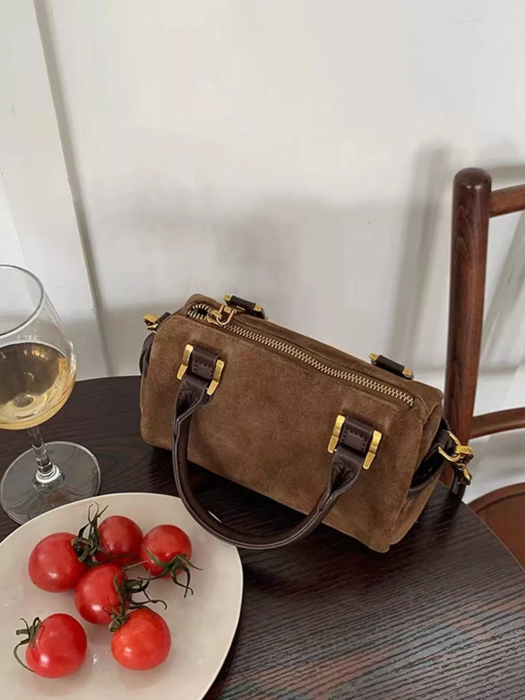 Vintage Barrel Crossbody Bag