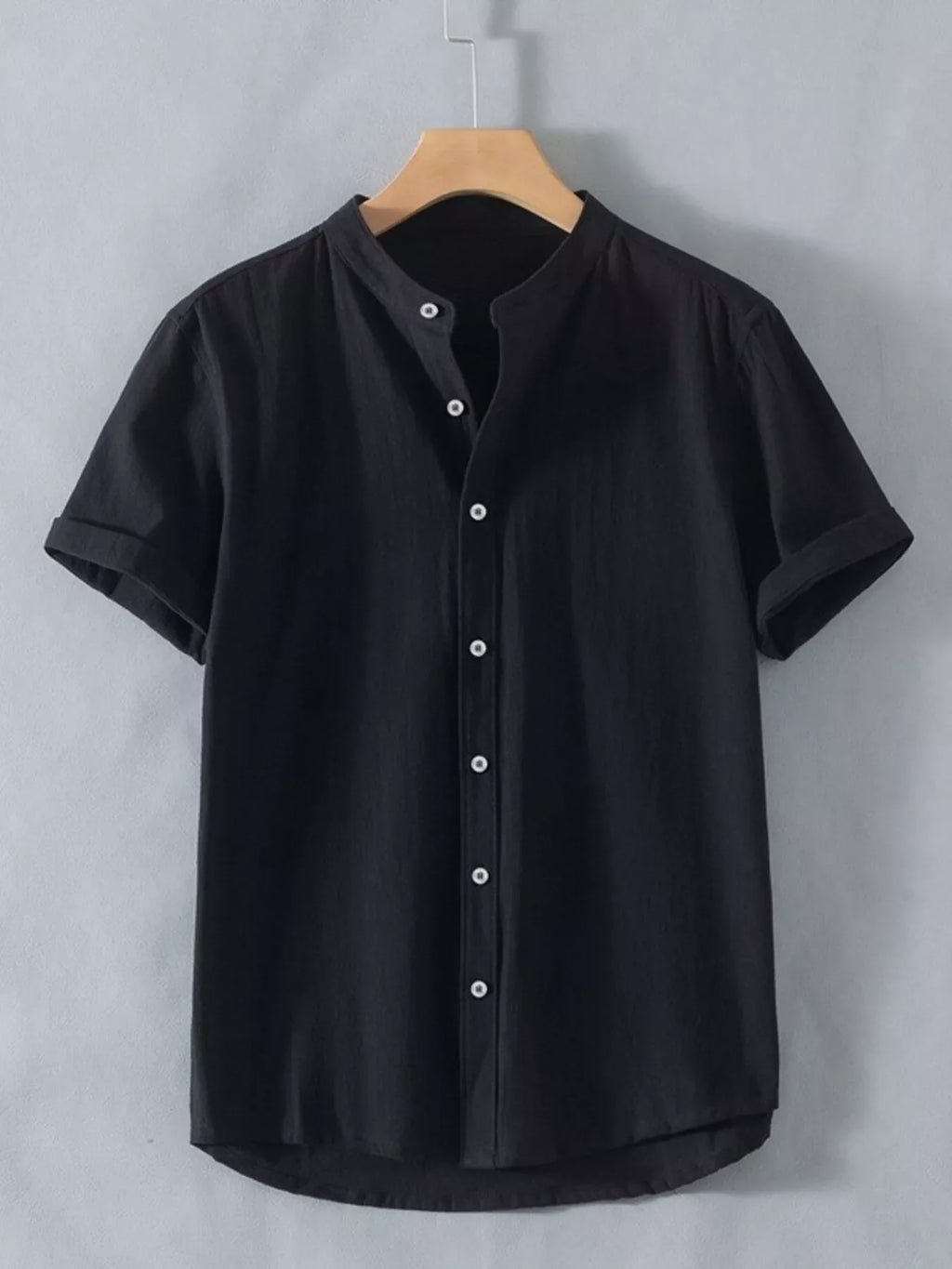 Men's Plus Size Button Up Short Sleeve Shirt