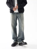 Men's Wash Wide Leg Relaxed Fit Jeans