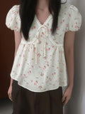 Lace Detail Short Sleeve Blouse