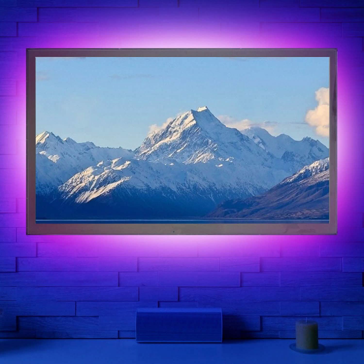 6.56ft TV LED Backlight RGB Strip Light USB Monitor Lighting