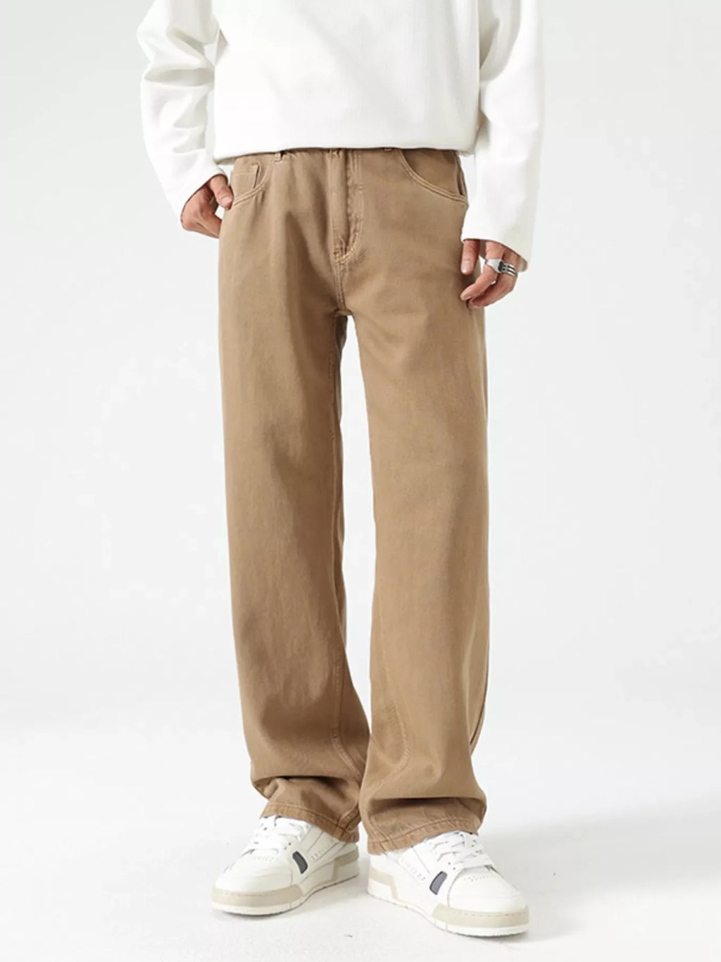 Men's Vintage Wash Wide Leg Jeans