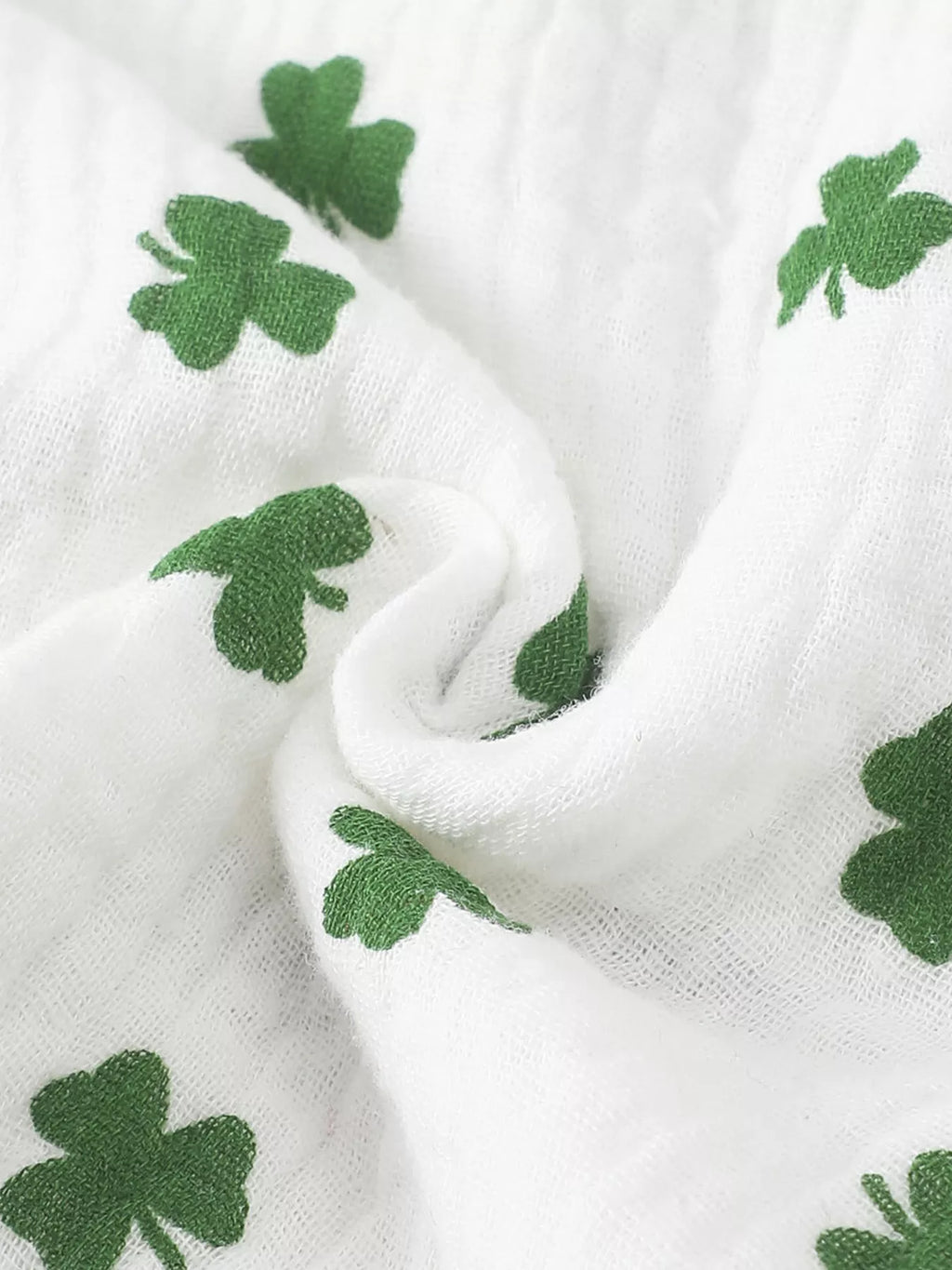 Children's Shamrock Print Ruffle Set with Headband