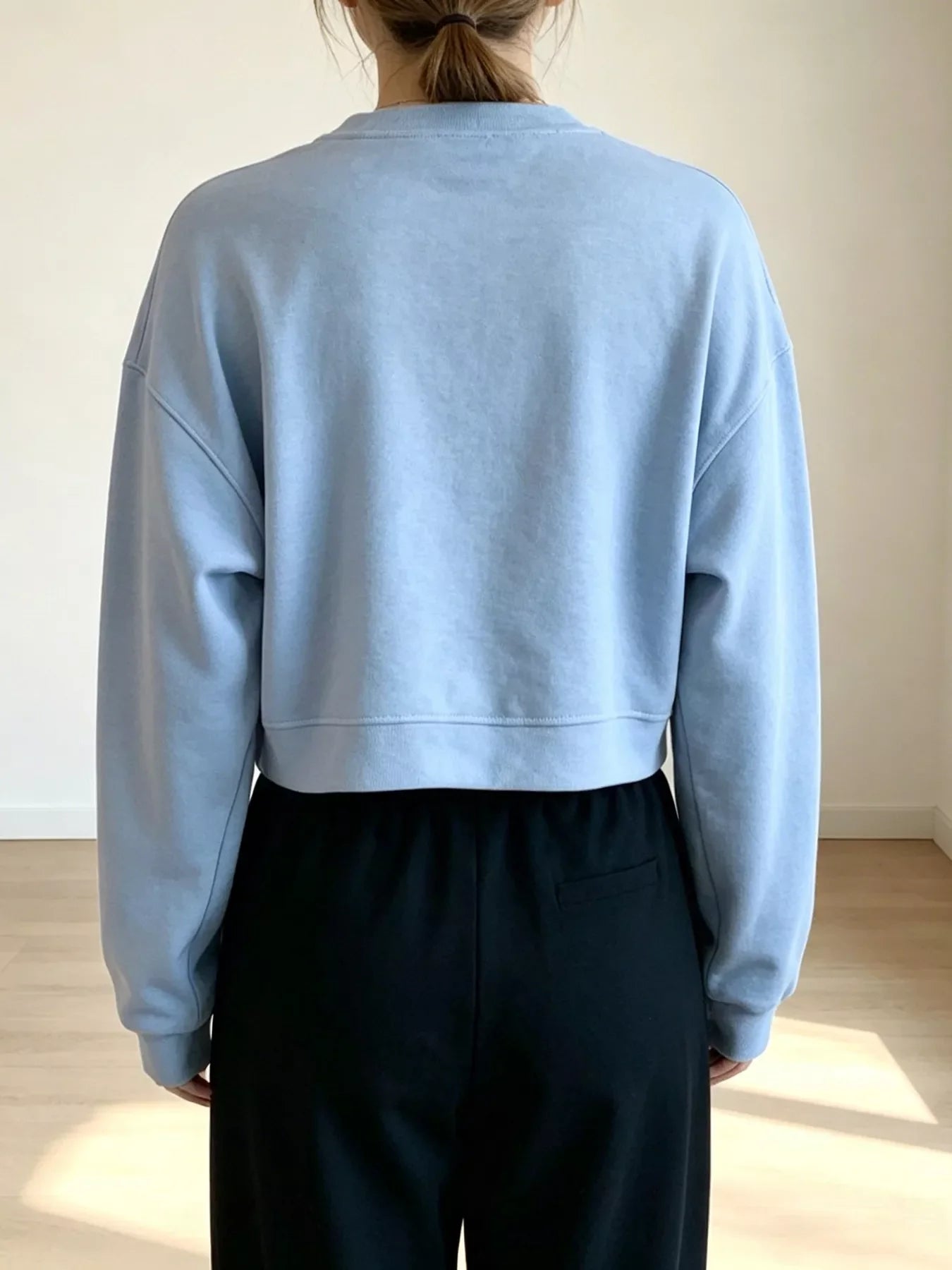 Crew Neck  Drop Shoulder Sweatshirt