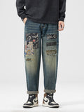 Men's Patchwork Ripped Loose Fit Jeans