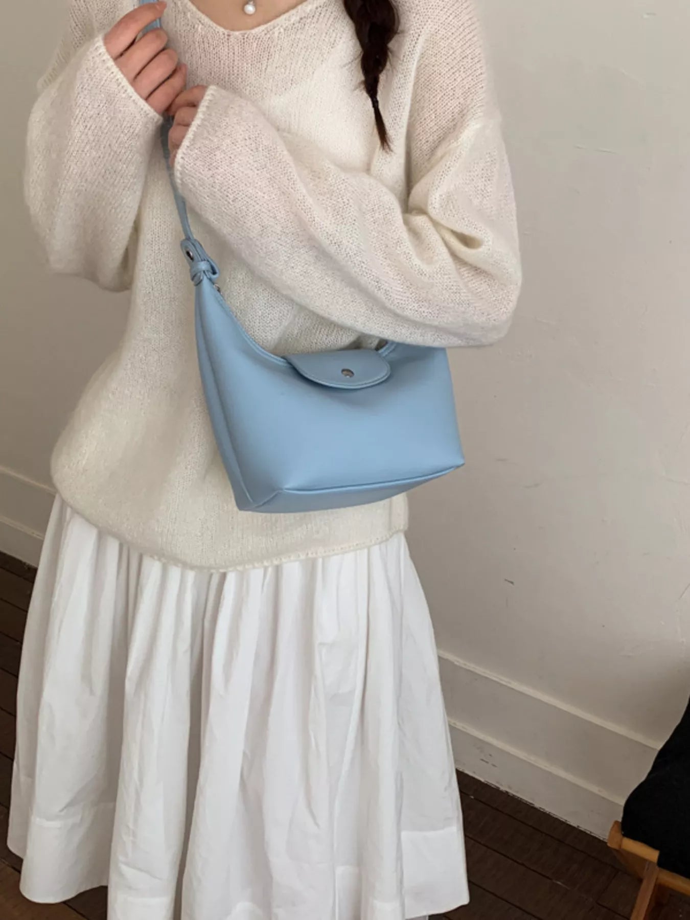 PU Leather Crescent Shoulder Bag