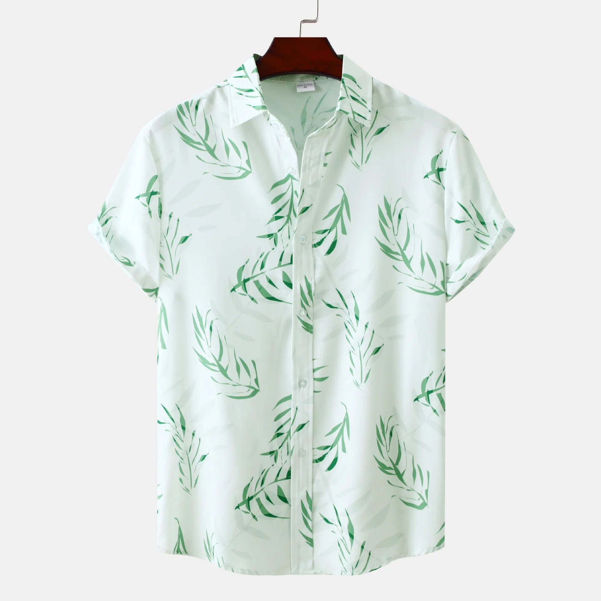 Men's Plus Size Printed Short Sleeve Casual Shirt