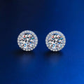 1 Carat Moissanite 925 Sterling Silver Stud Earrings