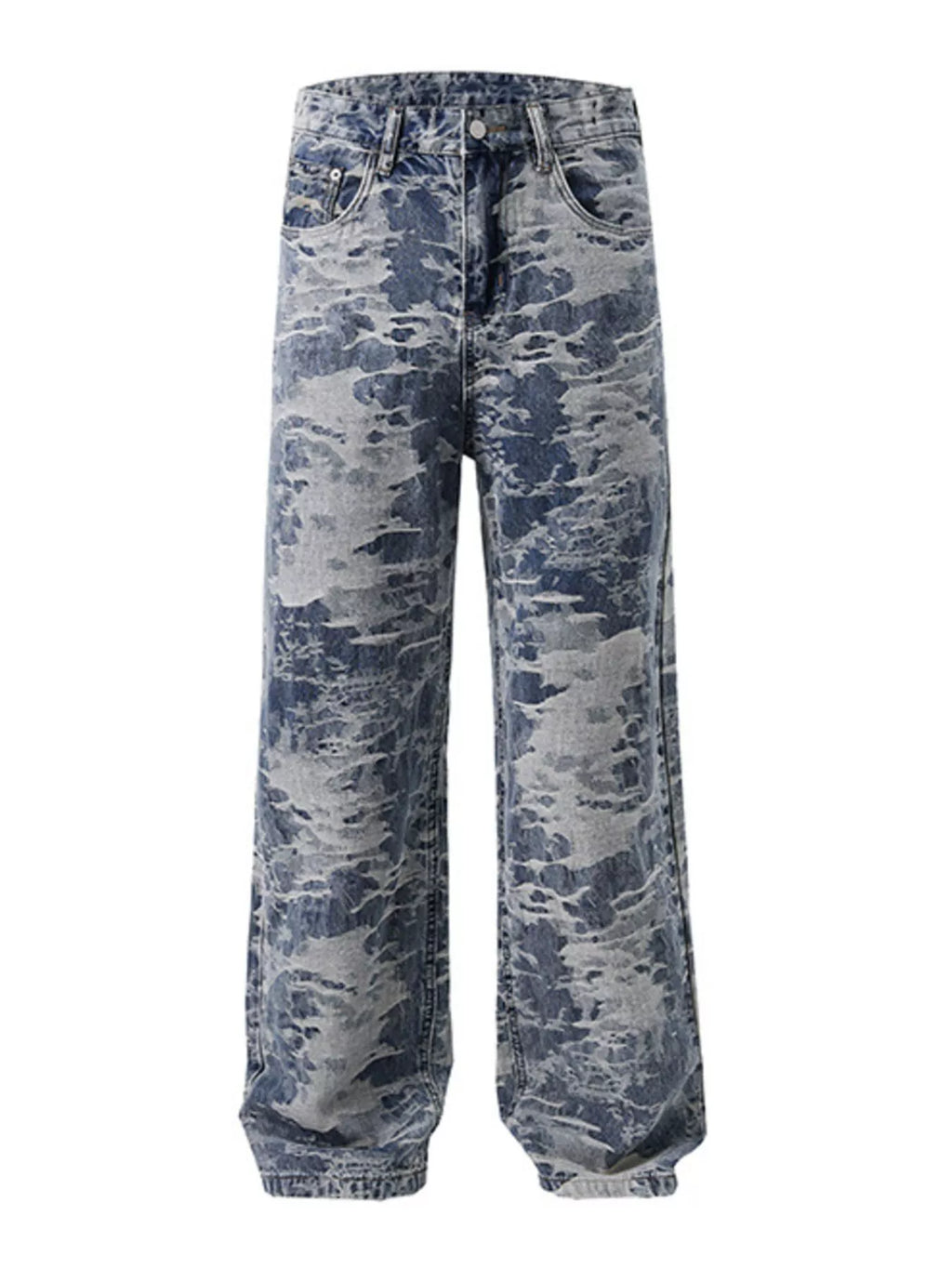 Men's Wash Wide Leg Jeans