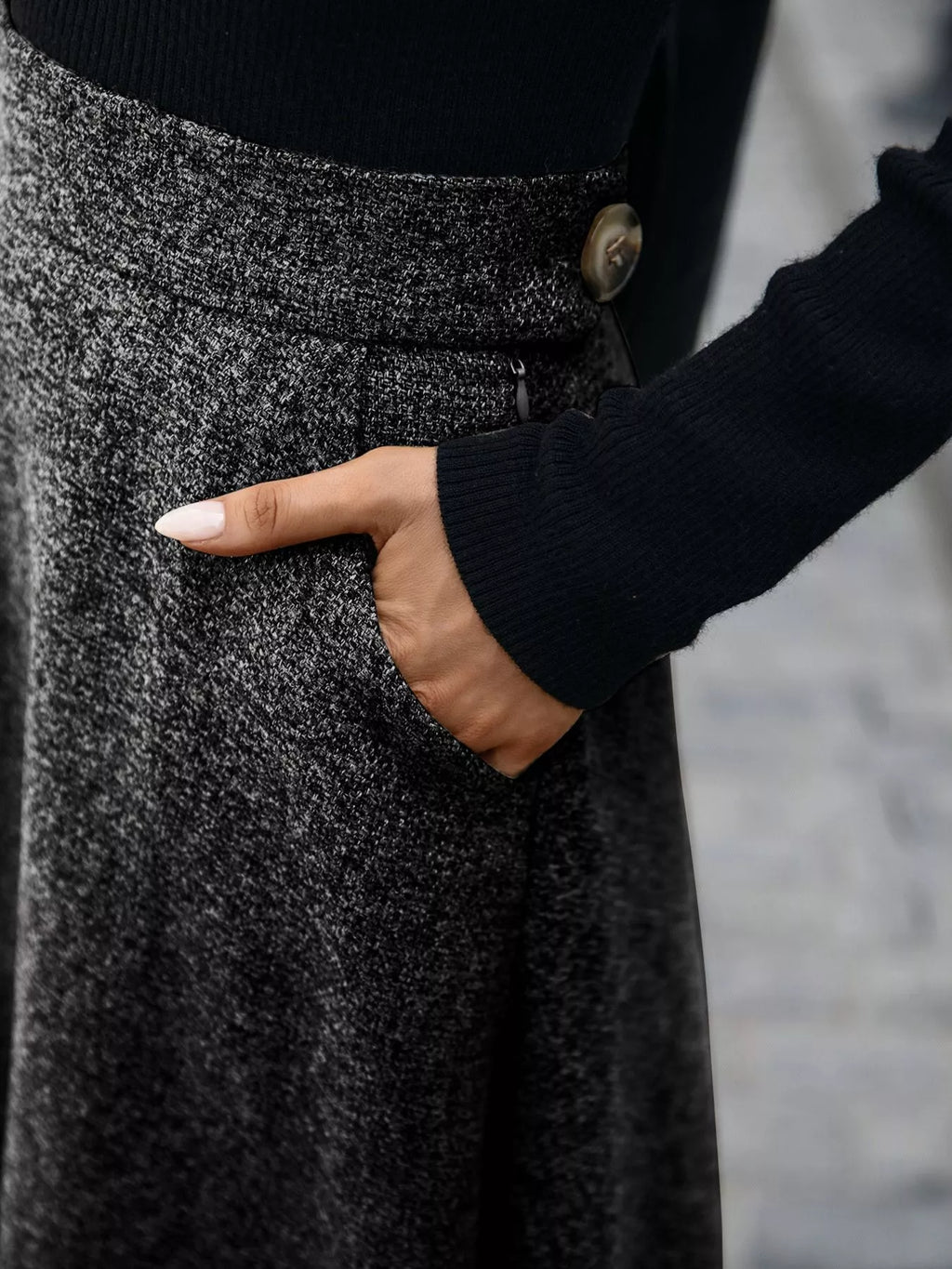 A-Line Midi Skirt