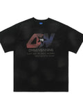 Men's Letter Round Neck Half Sleeve T-Shirt